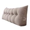 Headboard Pillow with Side Pocket Linen Triangular Headboard Wedge Cushion Bed Bolster Cushion for Shoulder Back Waist Support Dorm Home Bedroom