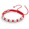 Nuovo Bracciale Vergine Maria 5 Colori Uomo Donna Accessorio Moda Religioso Filo Rosso Portafortuna Braccialetto Catena a Cordino Regolabile
