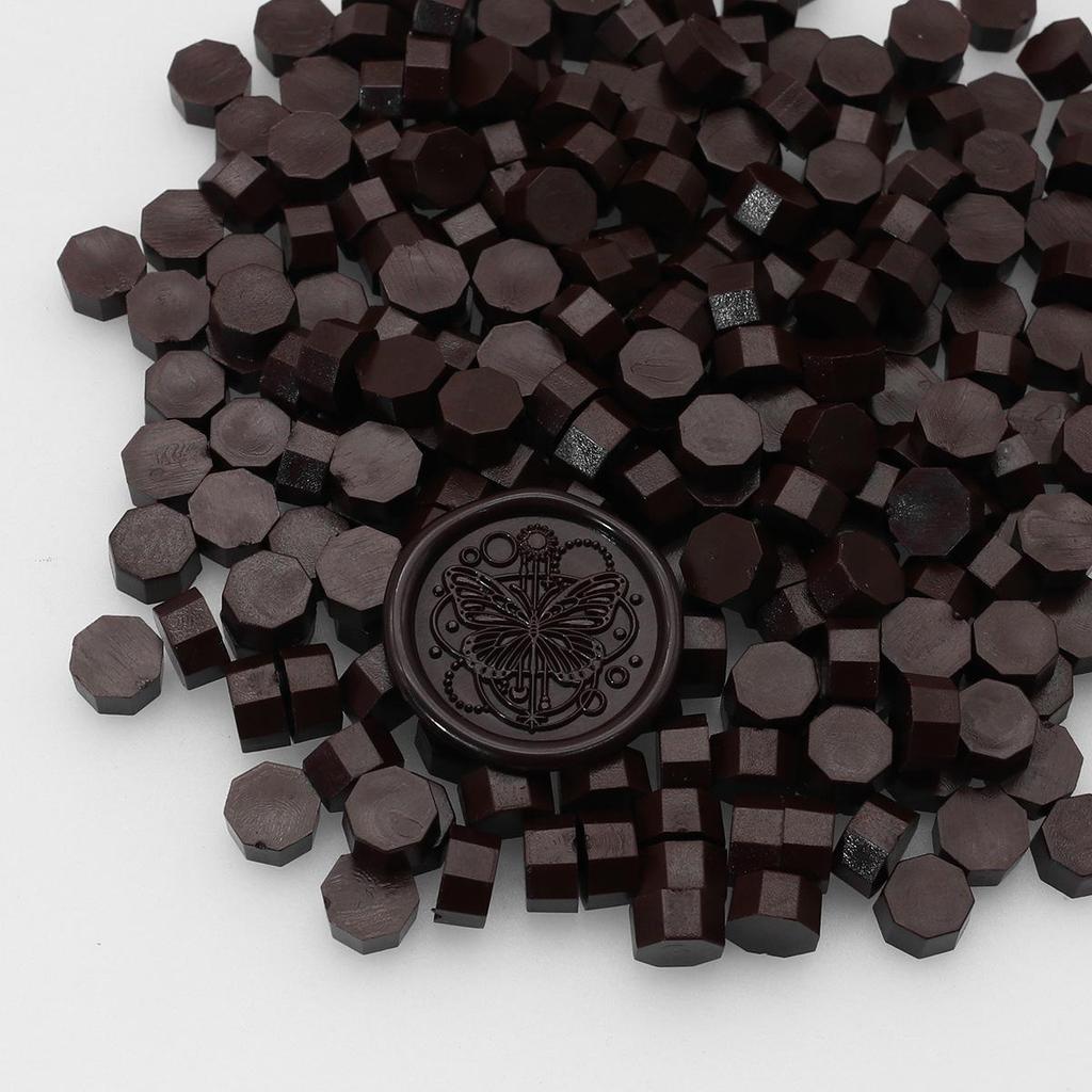 148 Pearlescent Octagonal Sealing Wax Beads - Mixable Colors, 500g Package