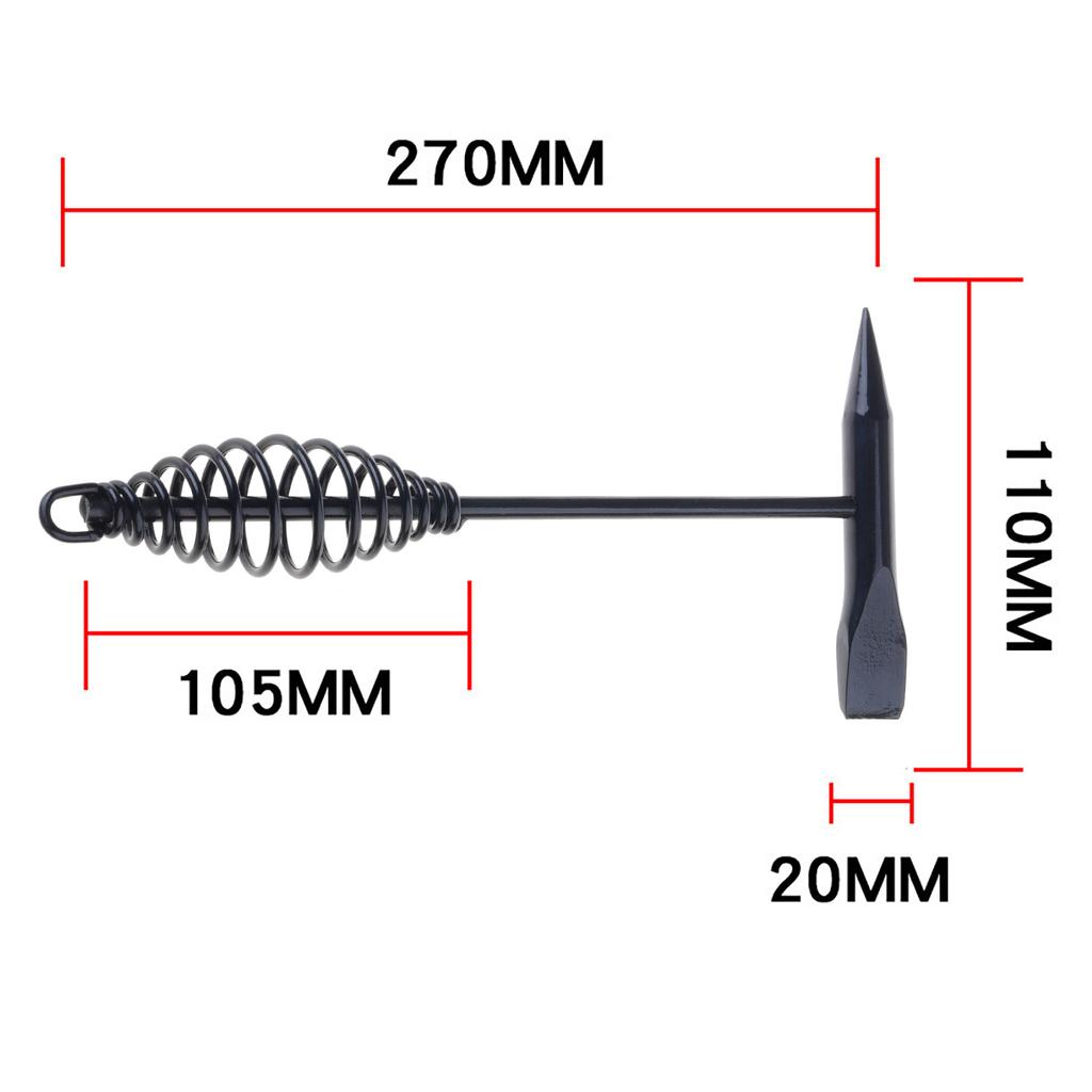 Professional Welding Slag Hammer High Carbon Steel Welding Hammer with Ergonomic Spring Handle for Debris Removal