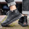 Große Größen, lässige Lederschuhe für Herbst und Winter, Herren-Outdoor-Retro-Stiefel aus Rindsleder, 20252025