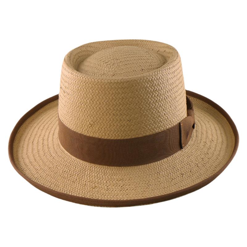 

Wool Hat Fashionable Flanged Brim with Unisex Top Hat, Round Ring and Upturned Edge Hat L（58-60cm）