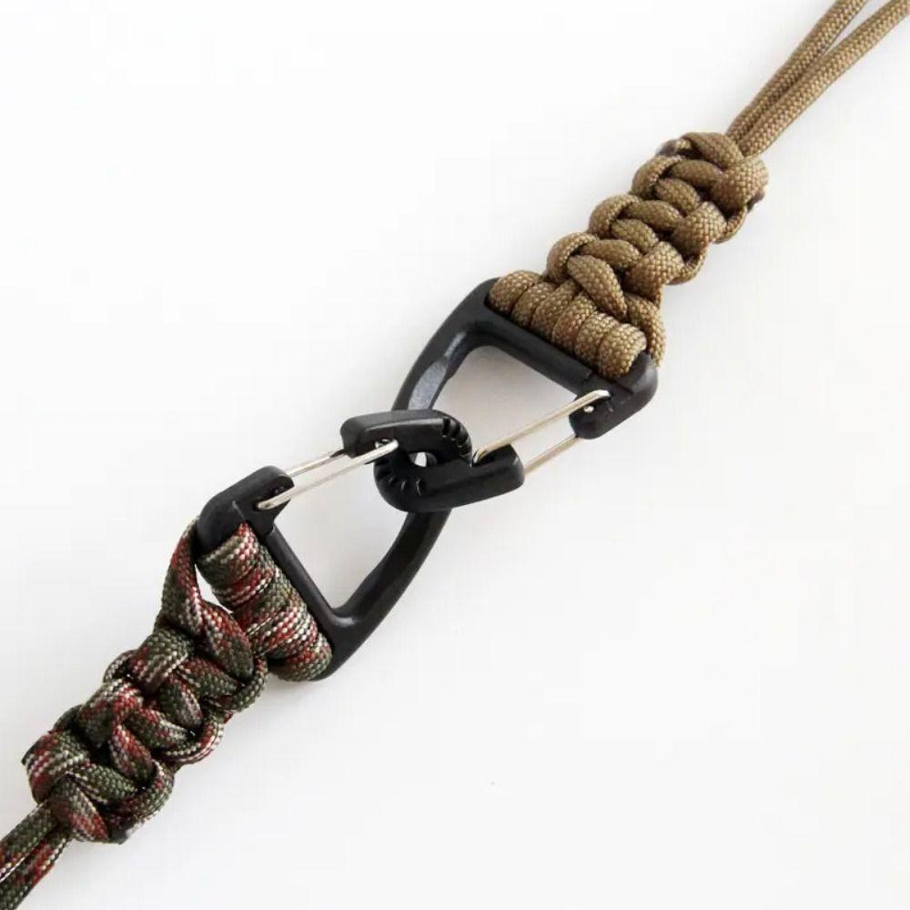 Triangle Buckle Paracord Keychain Anti-lost Parachute Cord Carabiner Camping