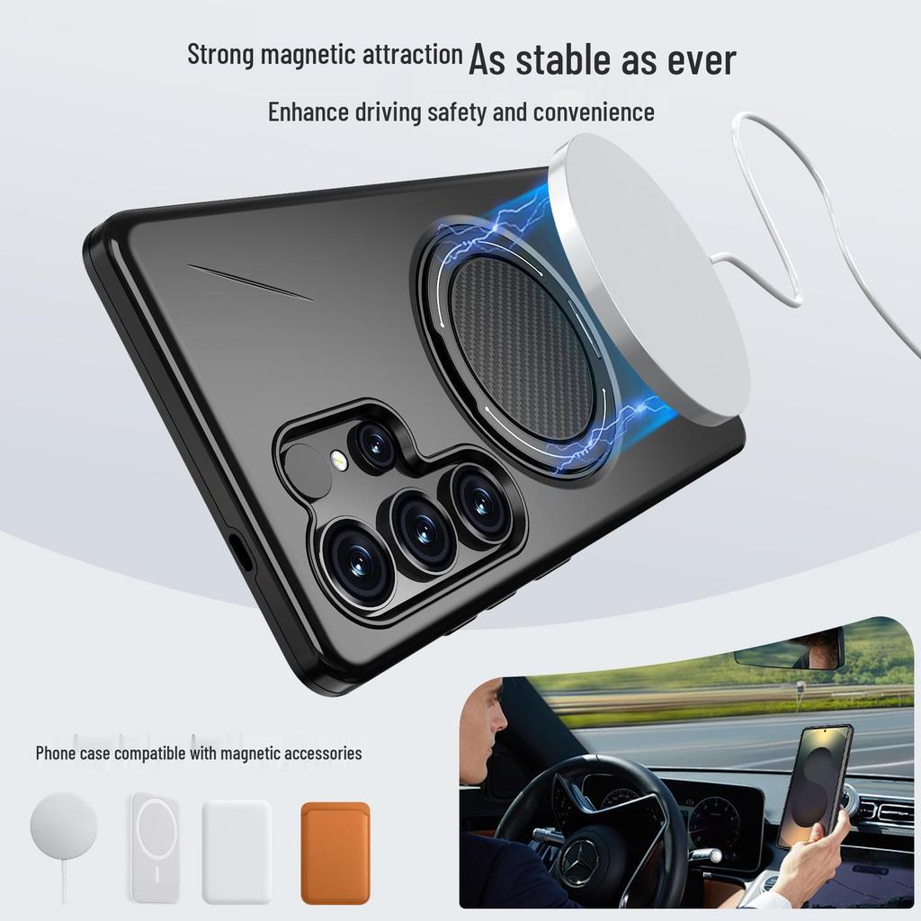 Compatible Samsung S26 Ultra/S25 Ultra/S24 Ultra Magnetic Case with Rotating Stand