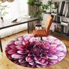 1pc Flower Petals Round Chair mat Area Rug - Non-Slip, Floor Mat for Office, Bedroom, and Indoor Decor -1002205