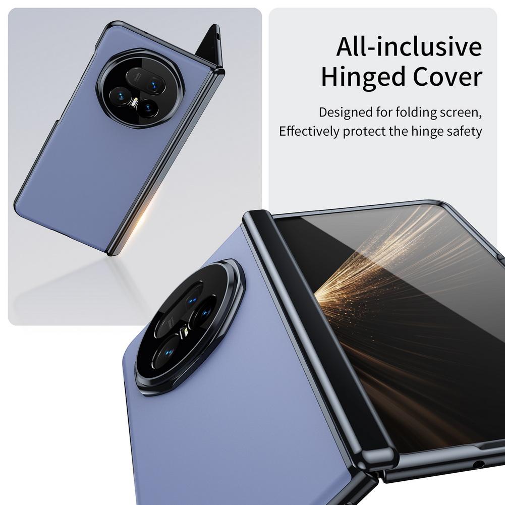 AG Frosted Backplate Vacuum Plated Bezel Spring Hinge Glass Protector Case For Honor Magic V5 MAGIC V3 Camera Protection Cover
