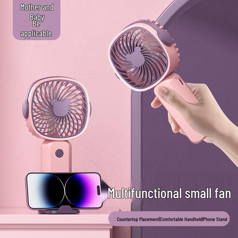 

2024 Portable Silent Mini USB Fan - Multifunctional Handheld Gift. 1 рожевий