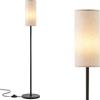 LED Floor Lamp With 3 Color 9w E27 Light Bulb 220V Linen Lampshade Foot Switch Floor Light For Bedroom Living Room Office Decor