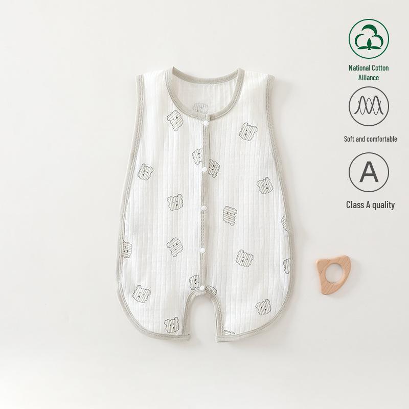 

Дышащий летний комбинезон без рукавов для маленьких мальчиков и девочек 73 cm