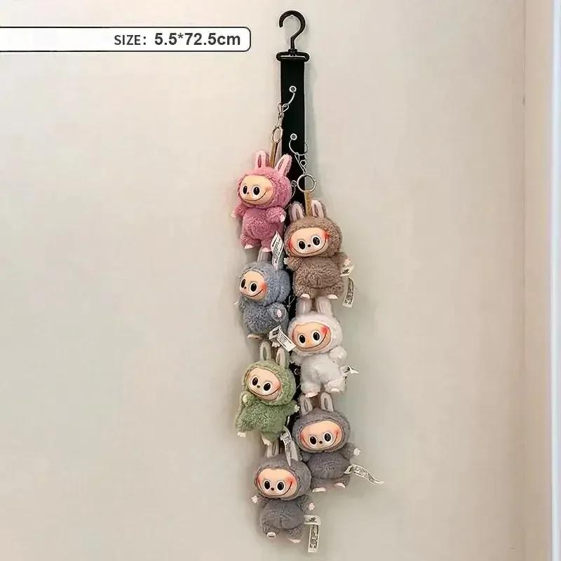 

Labubu Doll Display Rack - Wall Mounted Storage Shelf for Plush Dolls, Cute Hanging Pendant Organizer, Home Decor Accessories One Size чёрный