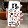 For Redmi Note 15 15Pro 5G Aesthetic Fashion Cute Cat Phone Case Transparent TPU Shell For Redmi Note 15 Pro Plus 5G Soft Cover