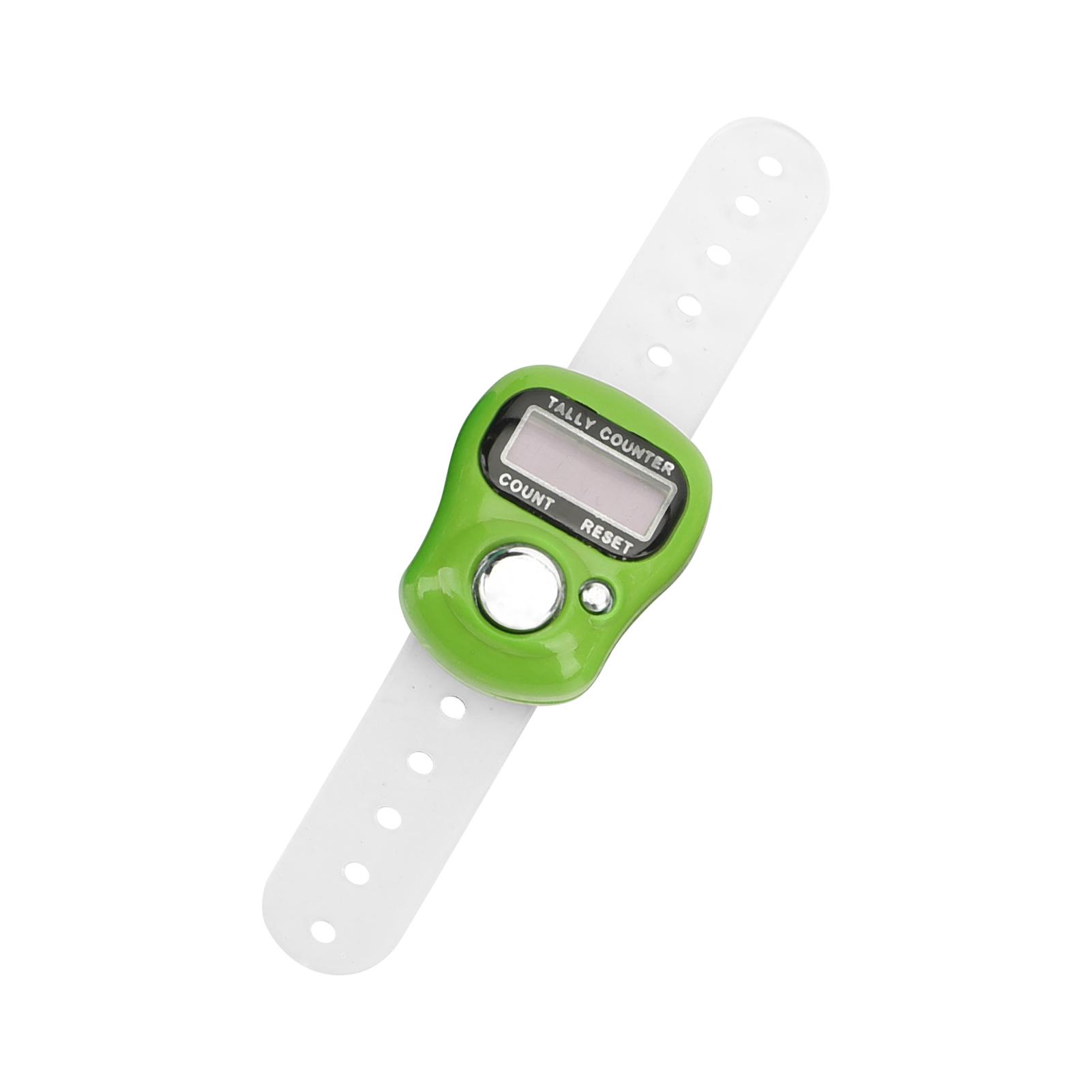 

Електричний лічильник пальців з 5-розрядним РК-дисплеєм, що скидається, ручний лічильник для молитви та ходьби, темно-синій Green зелений