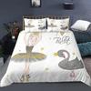 Carino Set Biancheria da Letto Principessa Ballerina Bambine Bambini 3 Pezzi Copripiumino Rosa Regalo di Compleanno per Bambine Decorazione Camera da Letto Misura Queen