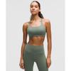 Ultralu Square NeCk Workout Bra  Medium Support  B C Cup Willow Leaf