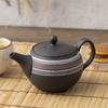 with Obi for Green and Made in tk014 Tokoname-yaki Teapot, Takeharu, Three-Color Biri, 270ml, Net, Deep-Steamed Tea, Hojicha, Genmaicha, Japan, Boxed,
