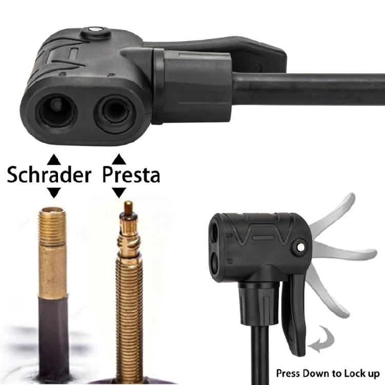 Multipurpose Bicycles Floor Pump 160PSI Highly Pressure Tire Inflator with Gauge Portable Air Pumps Basketball Inflator