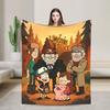 Coperte Anime Cartone Animato Gravity Falls Morbide Calde Fantastici Plaid per Casa Ristorante Primavera Autunno