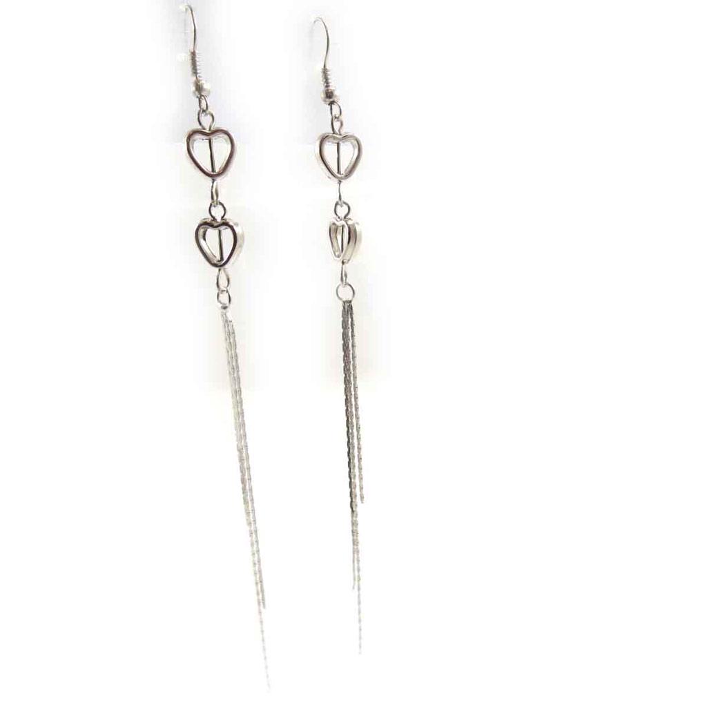 Les Trésors De Lily [J8166] - Stříbrné náušnice 'Láska'