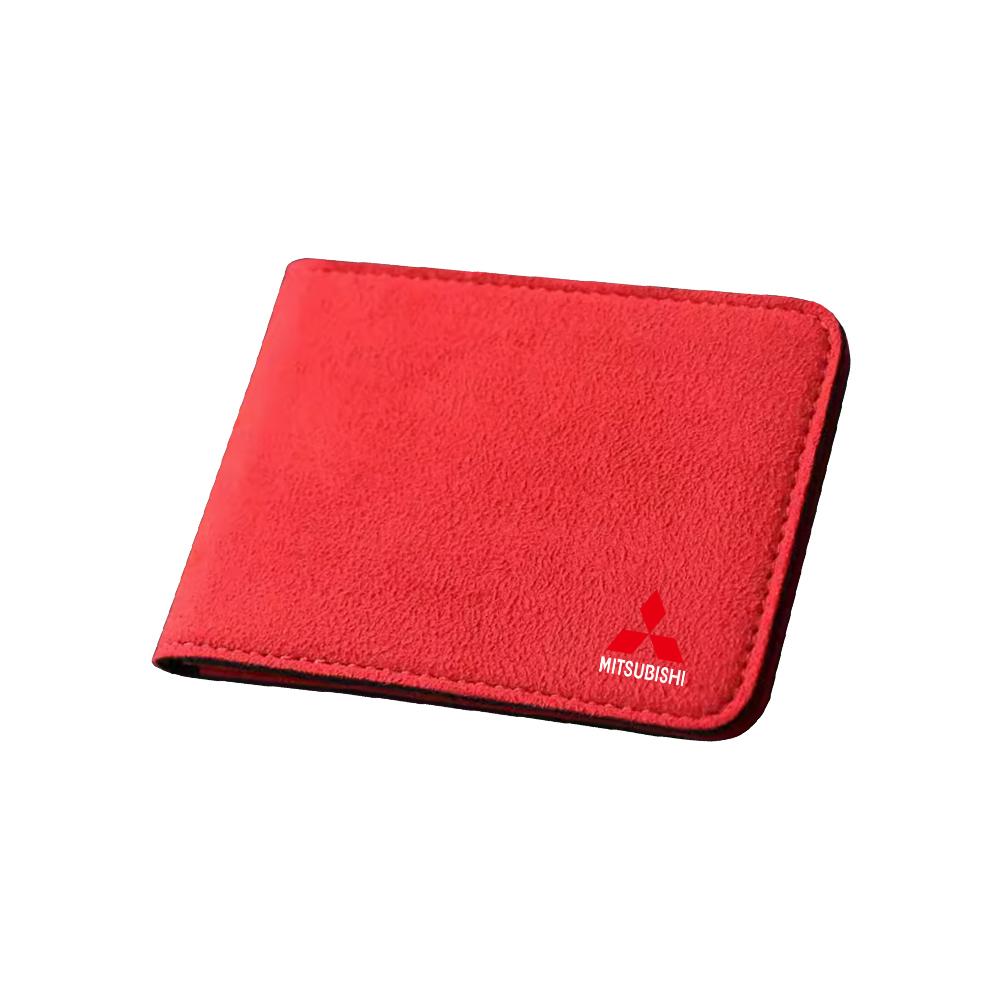 Ultra Thin Driver License Car Leather Wallet Clip For Mitsubishi Pajero Diamante L200 Lancer Galant Mirage RVR Car Accessories