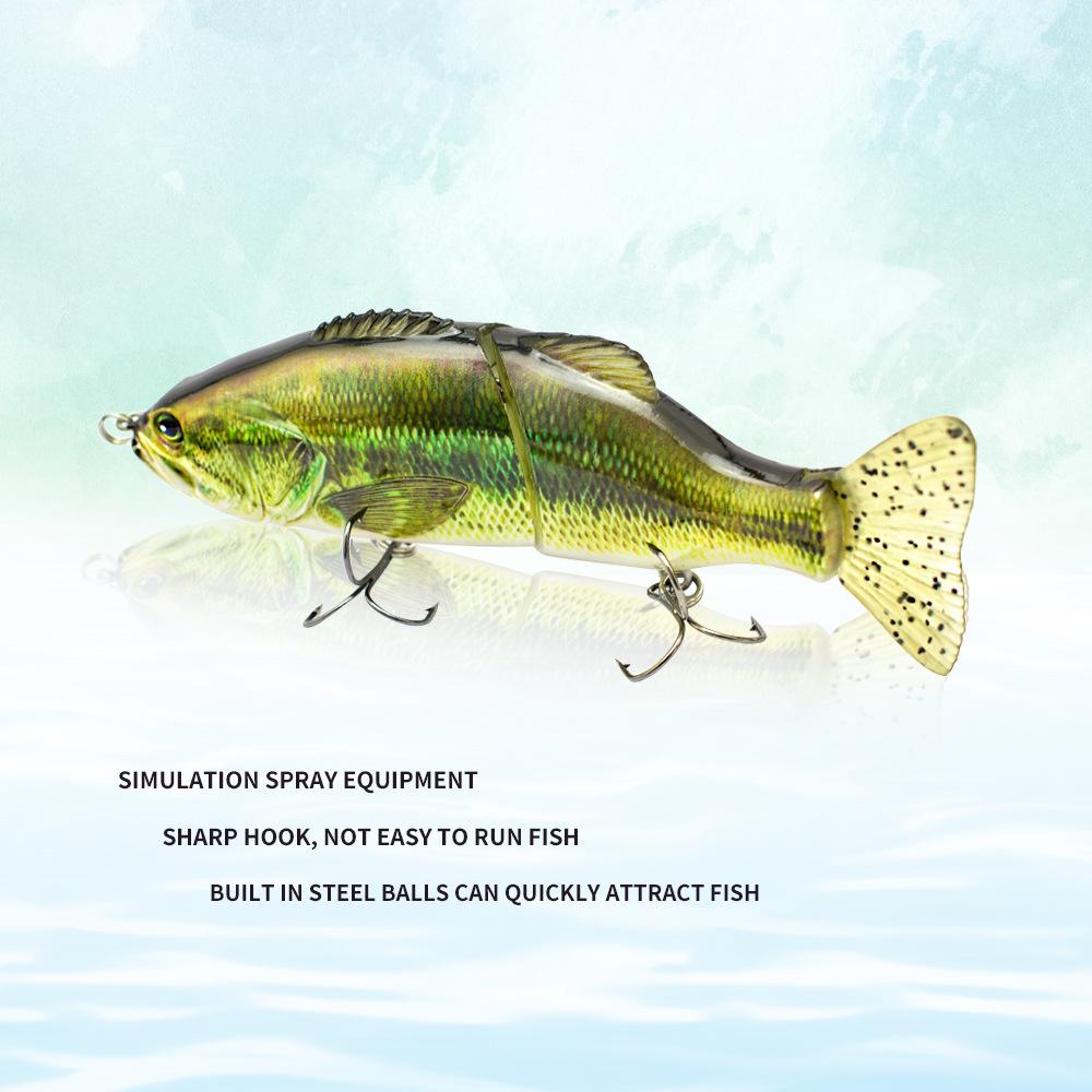 Multi Section Fish Hard Bait PVC Soft Bait S-Shape Swimming Posture Lure Road Runner ABS Plastic Fishing Lures