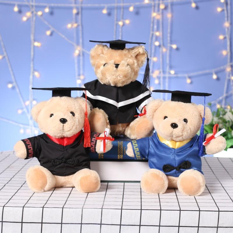 Cute Doctoral Bear Graduation Bear Doll Plush Toy Hat Doctoral Bear Doll Bachelor Bear