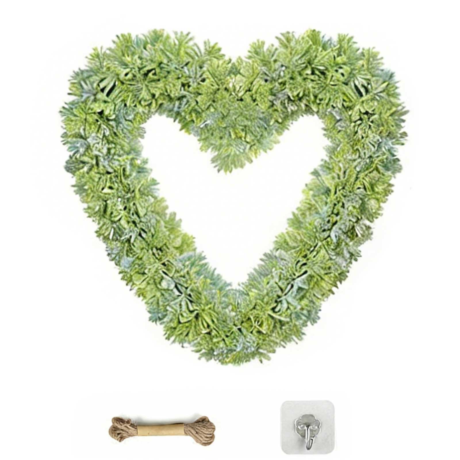 

Simulation Artificial Green Leaves Wreath Plastic Hanging Greenery Garlands for Front Door Wedding Party Decorations