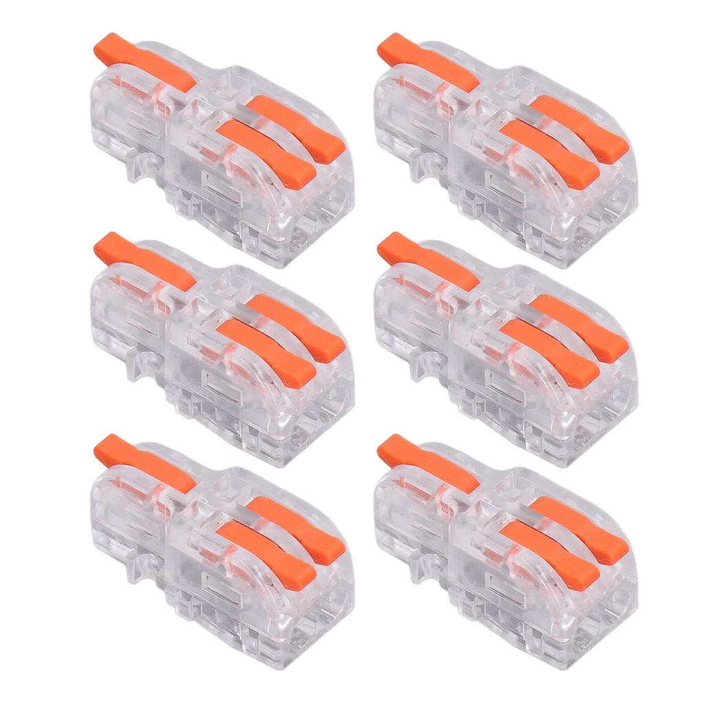 30PCS Quick Splicing Wire Connector Transparent PC Copper Stripping Terminal Splitter DF‑12