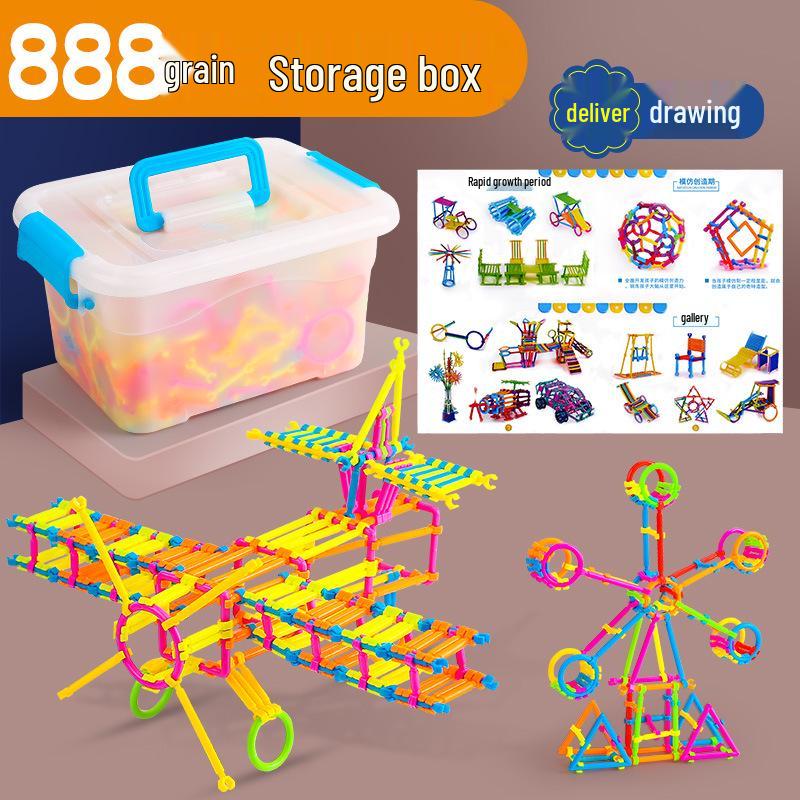138-Piece Smart Stick Building Blocks for Children's Educational Desktop Insertion – Plastic Handmade Toys