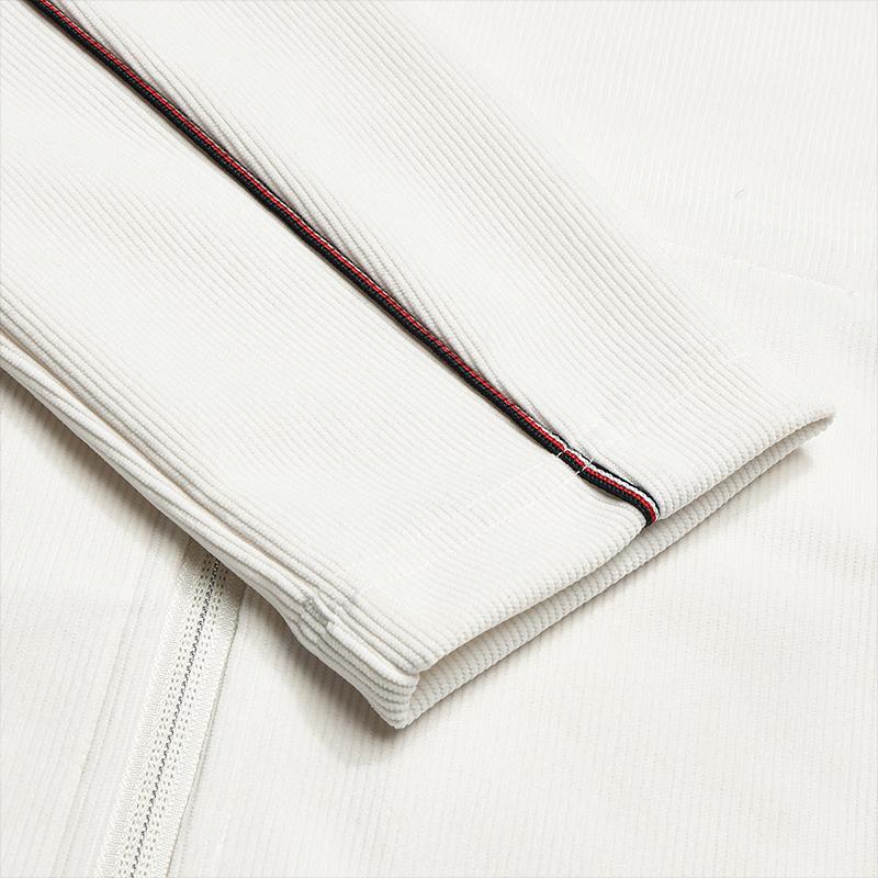 Fila Classic Comfortable Hooded Knit Jacket Women Jackets White F61W543501F-IV