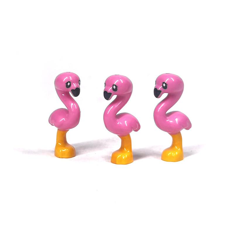 Small Particle Mosaic Flamingo Animal Building Block Scene Forest River Spare Parts Toy