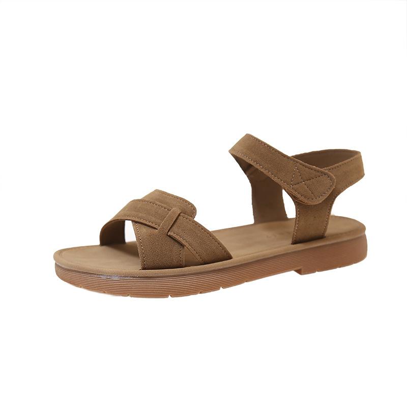 Flat Sandals for Women Summer 2026 New Style Open Toed Casual Soft Sole Straight Roman Sandals for Women