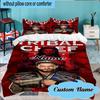 Custom Name 3PCS Champion Rhea Wrestling Bedding Set Including 1pc Duvet Cover And 2pcs Pillowcases for Bedroom, Dormitory Gift Home Decor