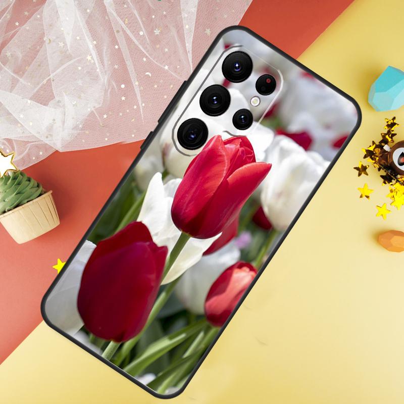 Tulip Flower Colorful Phone Case For Samsung Galaxy S26 S25 Ultra S23 FE S21 S20 S22 S24 Ultra S10 Plus Cover Coque