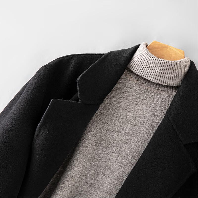 Vanzhen Men's 2025 Autumn/Winter Double-Faced Pure Wool Overcoat