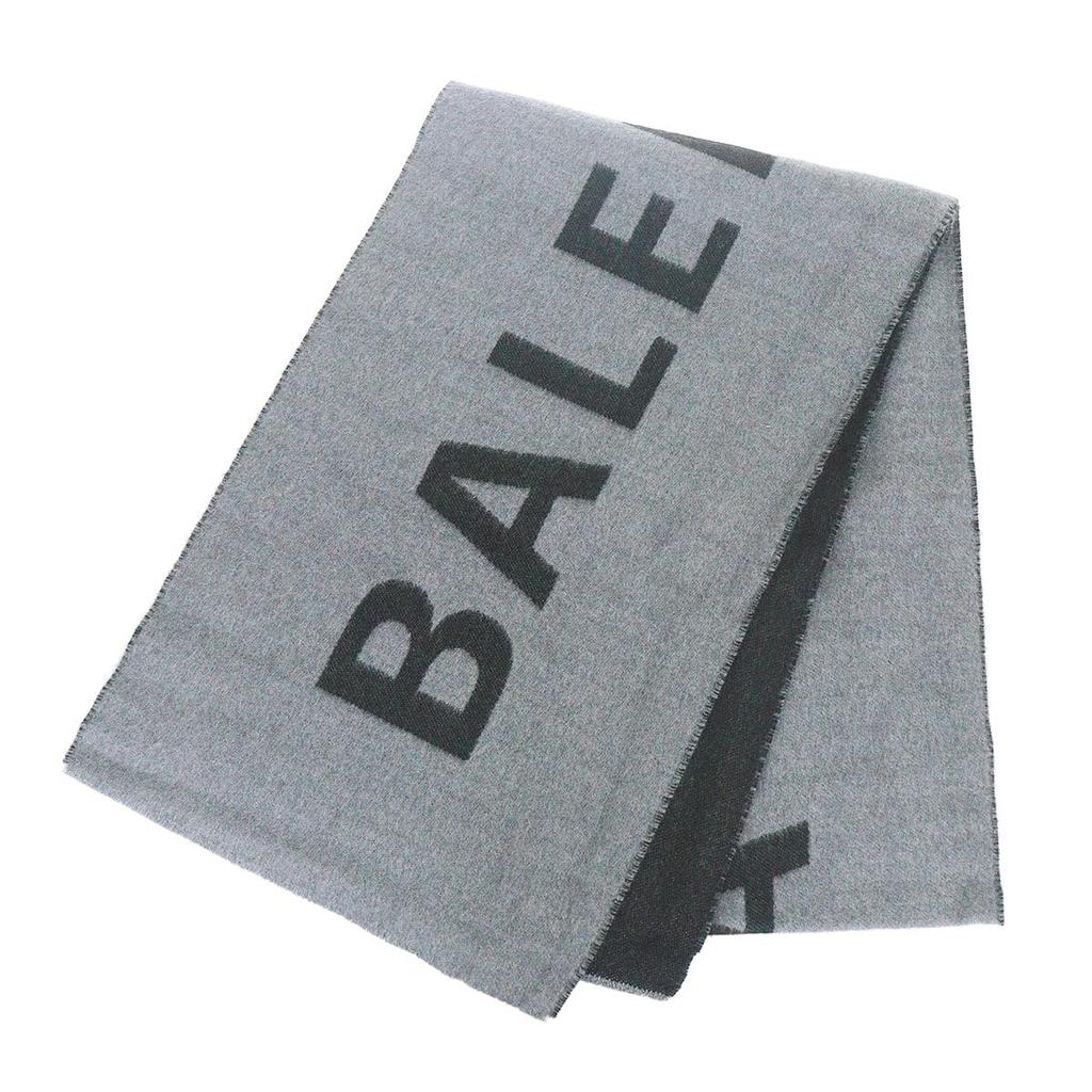 Balenciaga Apparel 530047 420B0 Gray BALENCIAGA Logo Wool Scarf for Men and Women (Scarf) [Brand] [Used]