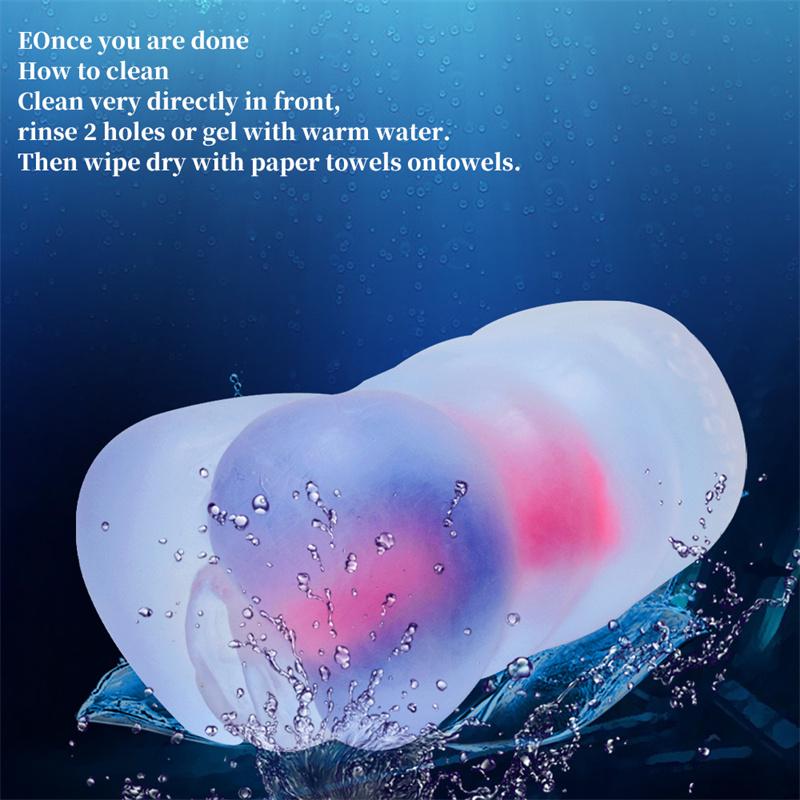 Demon Girl Transparent Blue Airplane Cup Male Inverted Model Forced Fake Vagina Famous Device Masturbation Device Adult Erotic Sex Products