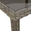 VidaXL Gartentisch Grau 190x90x75 cm Gehärtetes Glas und Poly Rattan