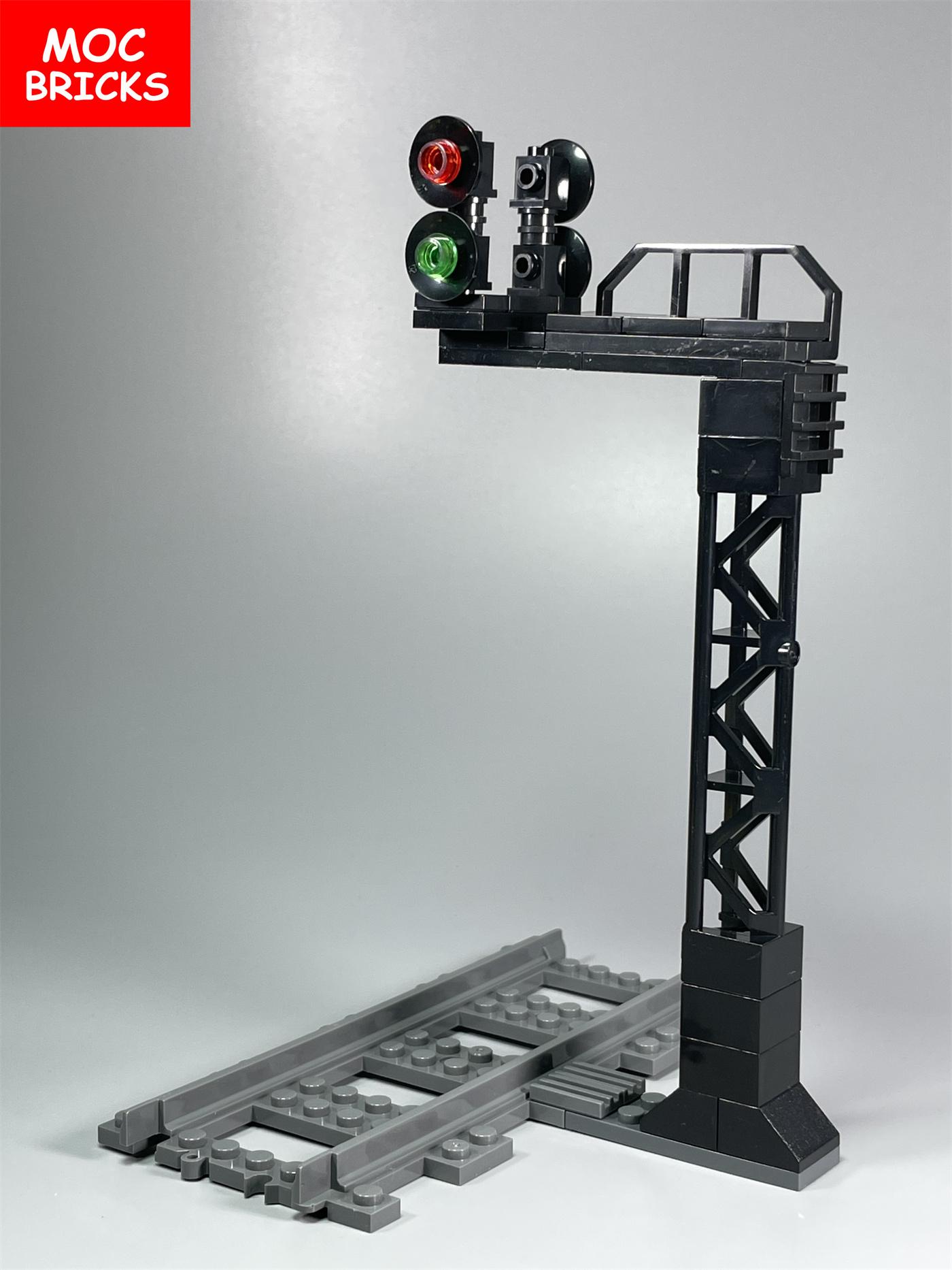 

MOC Кубики Дорожній Знак 1x2 1x4 2x2 Світлофор Міська Вулиця Пішохідний Перехід Залізничні Іграшки Навчальні Будівельні Блоки Ляльки Подарунки для Дітей