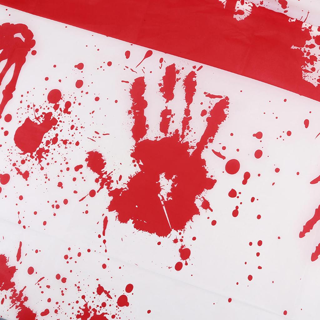 Halloween Dekorationen Horror-Themen PEVA Ölbeständige Tischdecke für Tischhintergrund Kaminabdeckung Heimpartys Deko Requisite