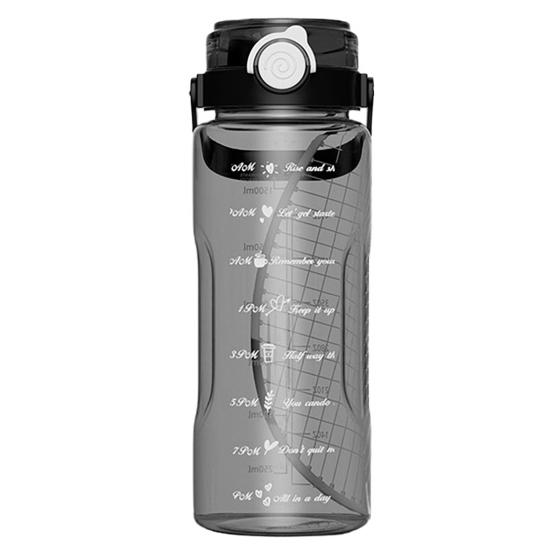 

2000 мл чашка для воды большой емкости пищевой герметичный герметичный со шкалой спортивная бутылка для воды для напитков с соломой хозяйственные товары чёрный