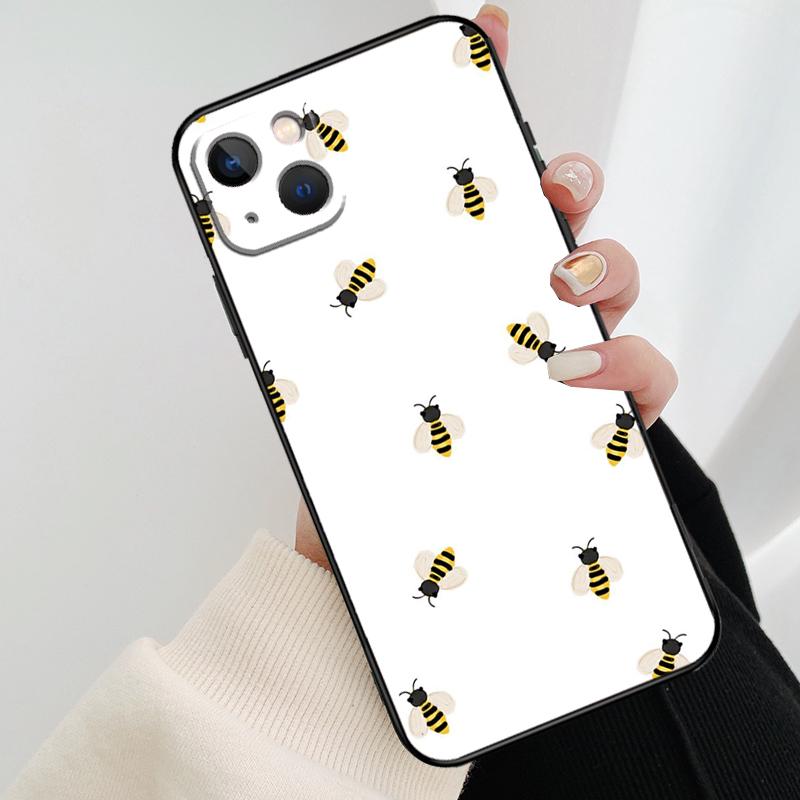 Bee Bumblebee Pattern Phone Case For iPhone 13 14 Pro Max 11 14 Pro Max 12 14 Pro Max mini 6 7 8 Plus SE 2020 Soft Cover