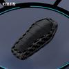 Abs Carbon Fiber Car Key Case Cover Shell For Byd Qin Plusdmi Atto 3 Han Ev Dolphin Durable 4 Buttons Protected Keychain Fob Bag