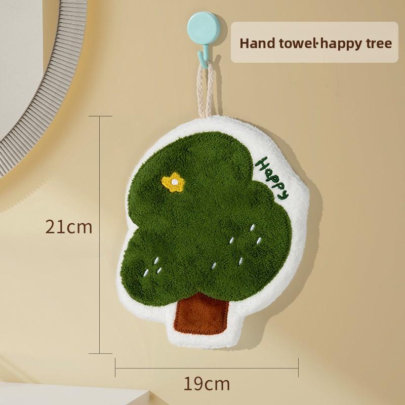 Cute Absorbent Hanging Thickened Bathroom Kitchen Hand Washing Small Towel
