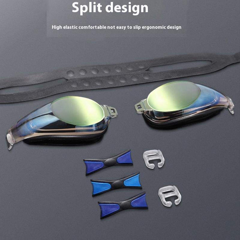 WAVE Professional Swimming Goggles Waterproof Anti-Fog Hd Large Frame Electroplating Speed Number Swimming Goggles Lightweight Design