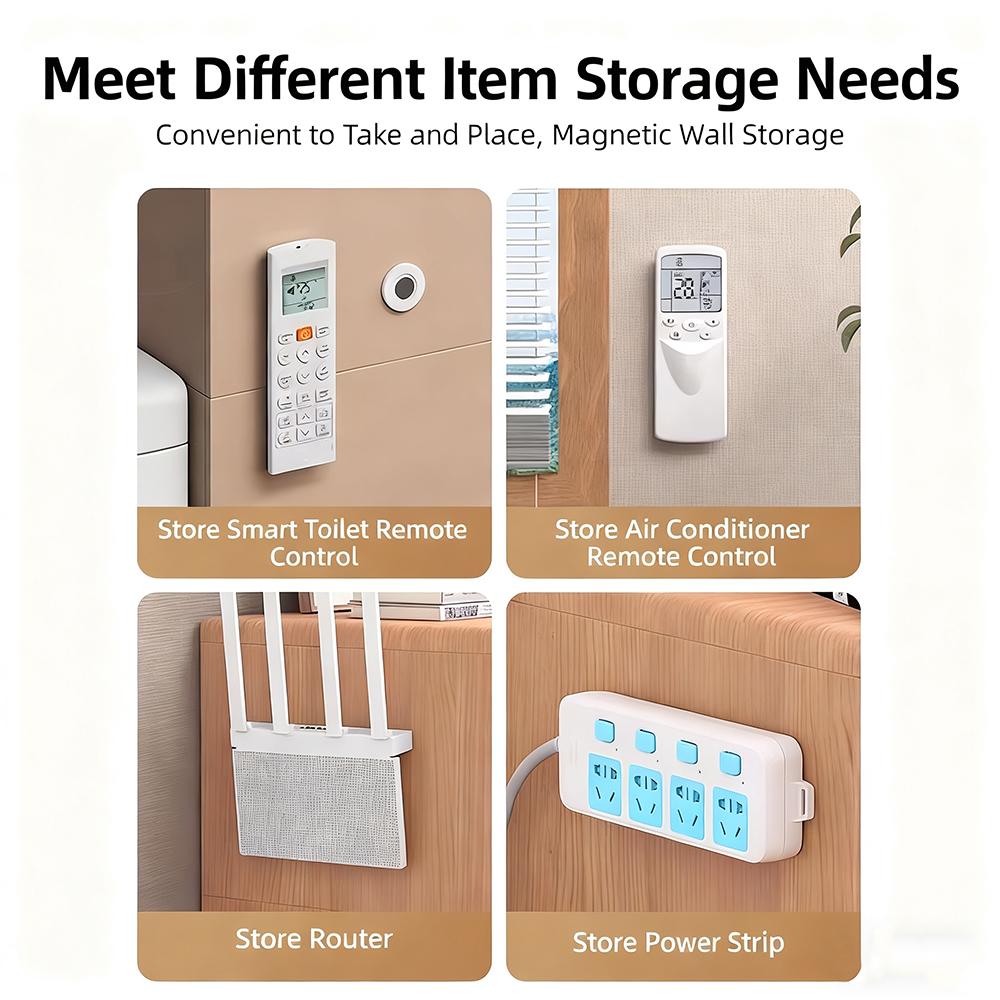 Magnetic Remote Control Holder, No Drilling Required, 1-6pack For TV/AC/Fan Remotes, Router, Storage Gadget, Space-Saving