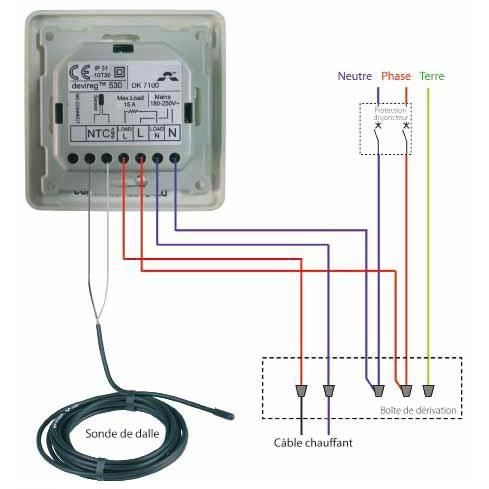 Thermostat - DELEAGE - DEVIREG 530 - Sonde D 230V10A - IP 31 - Économique en veille