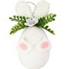 Flower Dot Foam Easter Eggs Colorful Rabbit Design Felt Egg Pendant Decorative with Rope Hanging Flower Egg Venue Layout