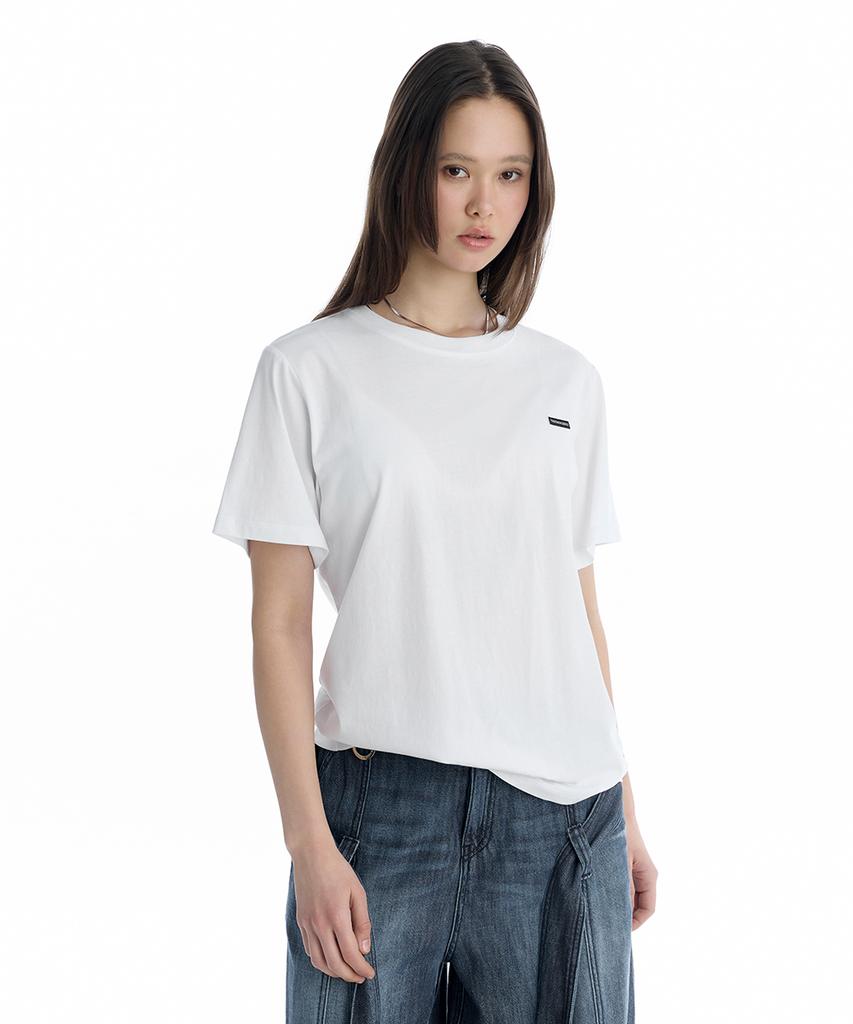 Teulimingbeodeu Essential Regular-Fit T-Shirt [ White ]