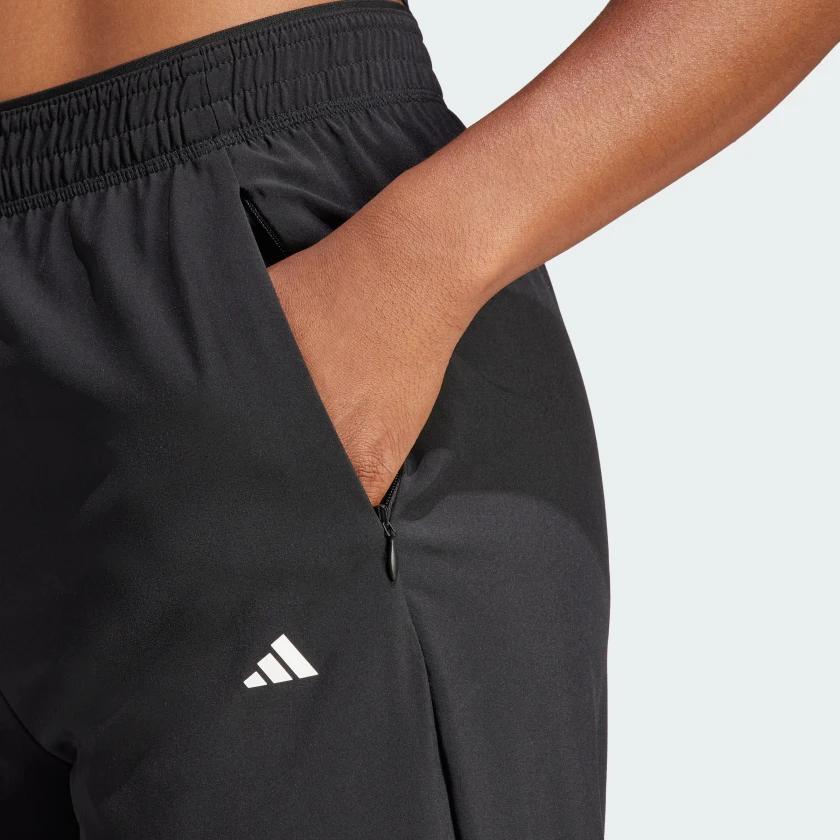 Adidas Training Pants With Solid Color Logo Women Bottoms Black IL6984