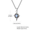 Stainless Steel Pendant Necklace For Men And Women, Punk Rock Street Style, Pretty Unique Turquoise Inlay Necklace